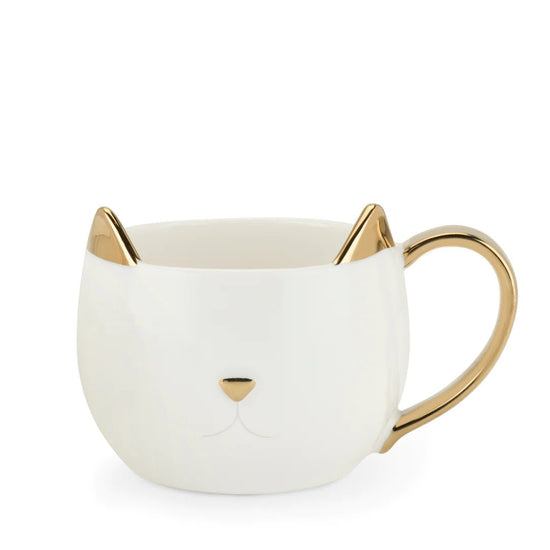 Pinky Up Chloe™ Ceramic Cat Mug, 12 Oz - lily & onyx