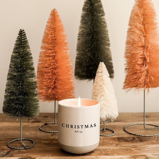 Sweet Water Decor Christmas Soy Candle - Cream Stoneware Jar - 12 oz - lily & onyx
