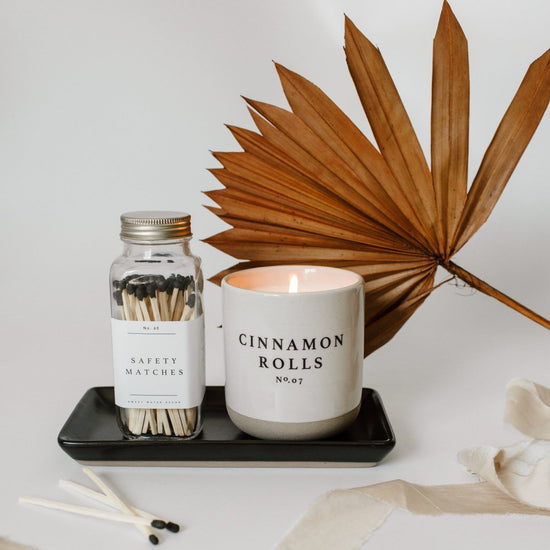 Sweet Water Decor Cinnamon Rolls Soy Candle - Cream Stoneware Jar - 12 oz - lily & onyx