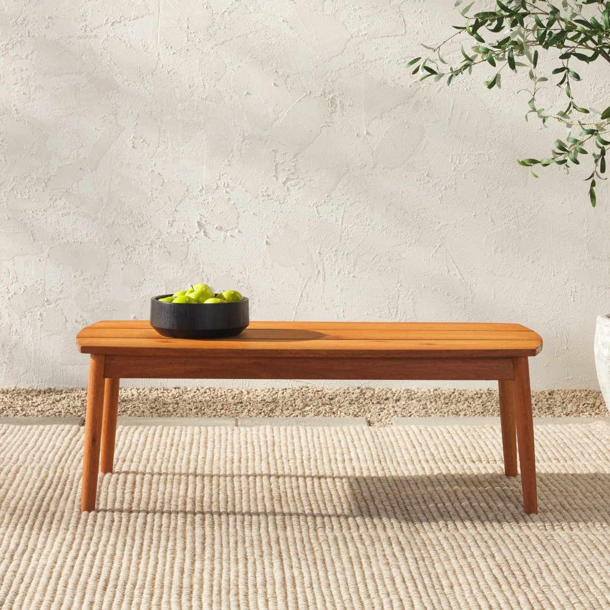 Walker Edison Circa Modern Solid Wood Patio Coffee Table - lily & onyx