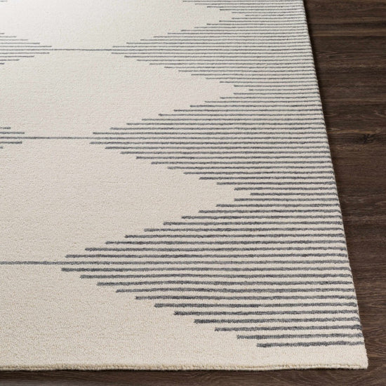 Hauteloom Clapham Beige Diamond Wool Rug - lily & onyx
