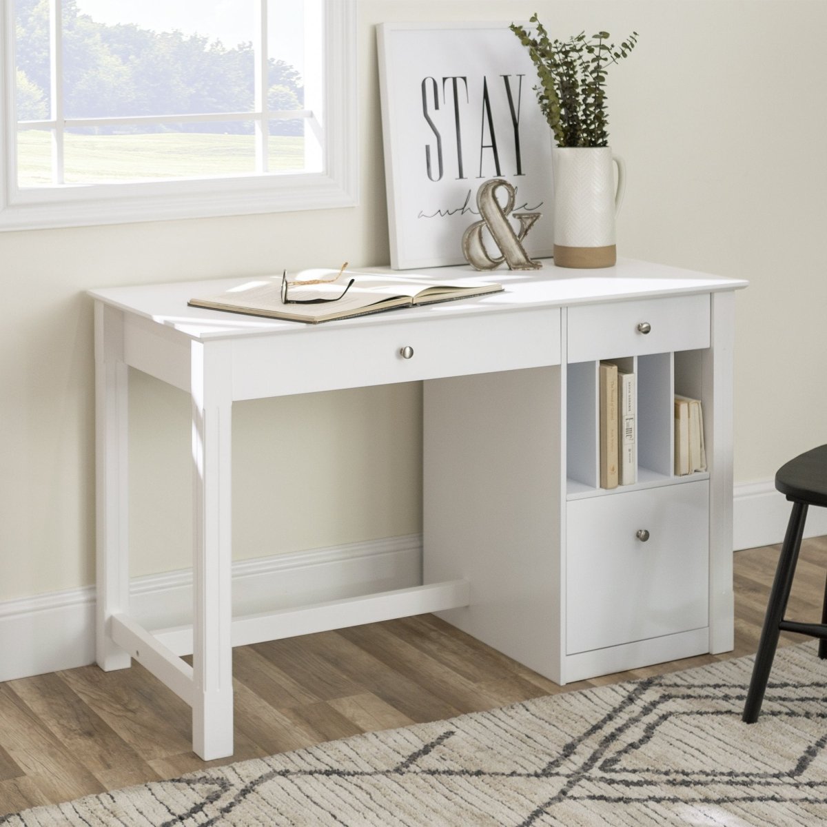 Walker Edison Clara Storage Desk - lily & onyx