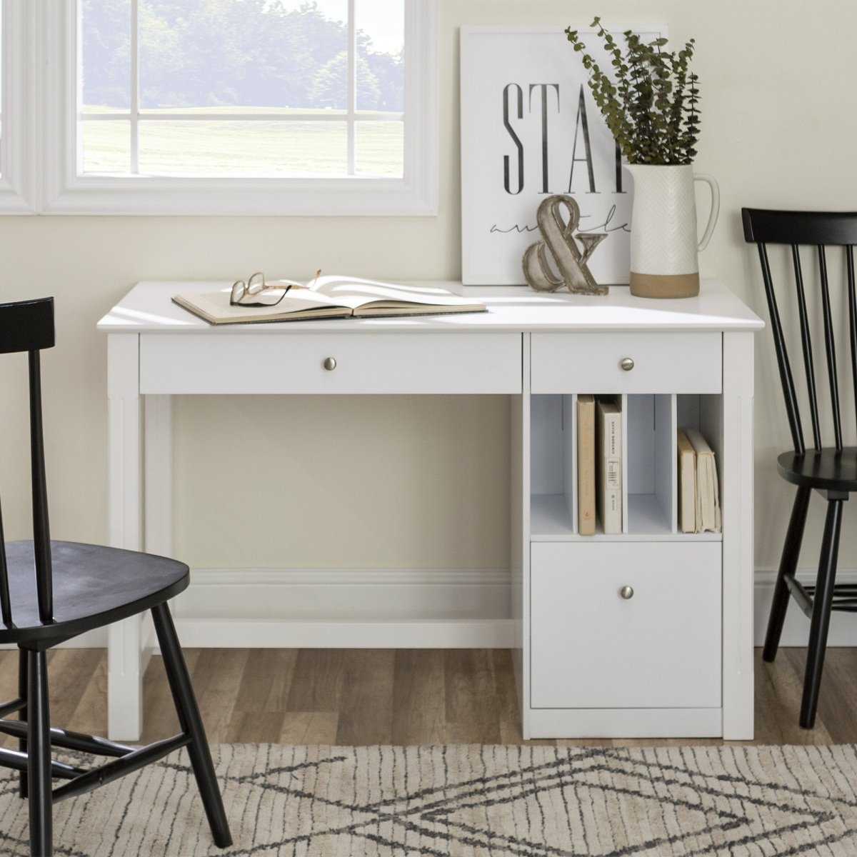 Walker Edison Clara Storage Desk - lily & onyx