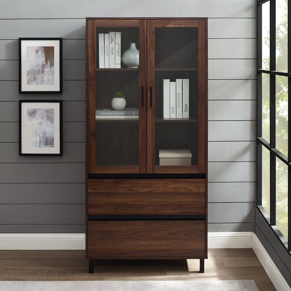 Walker Edison Clark Storage Hutch - lily & onyx