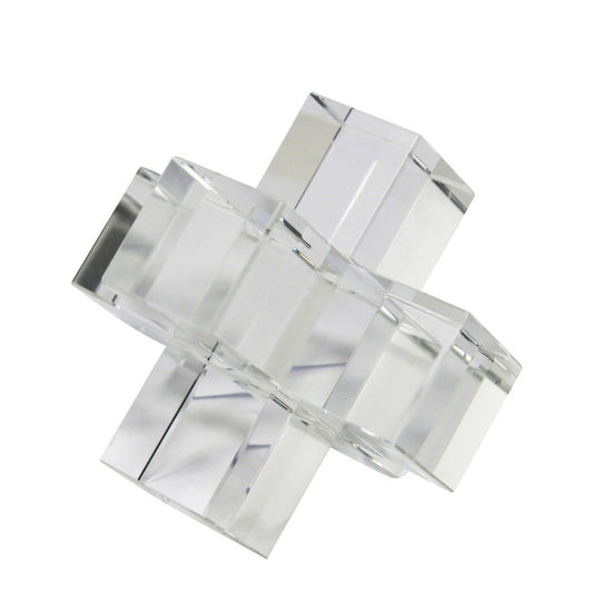Sagebrook Home Clear Crystal Geometric Object - lily & onyx