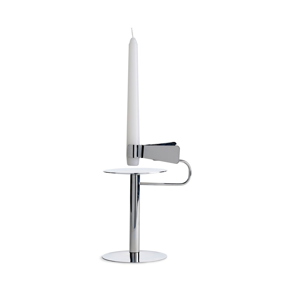 texxture Clip Chrome Taper Candleholder - lily & onyx