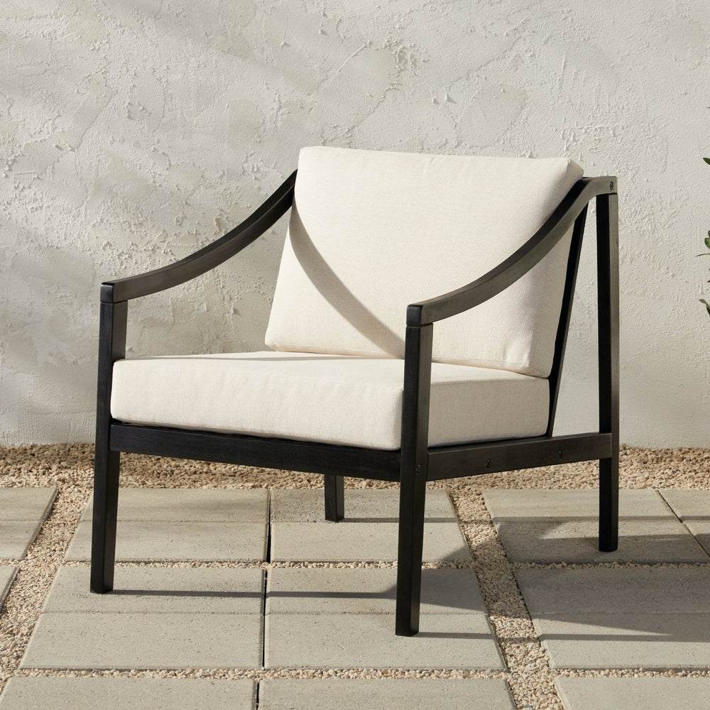 Walker Edison Cologne Modern Solid Wood Outdoor Lounge Chair - lily & onyx