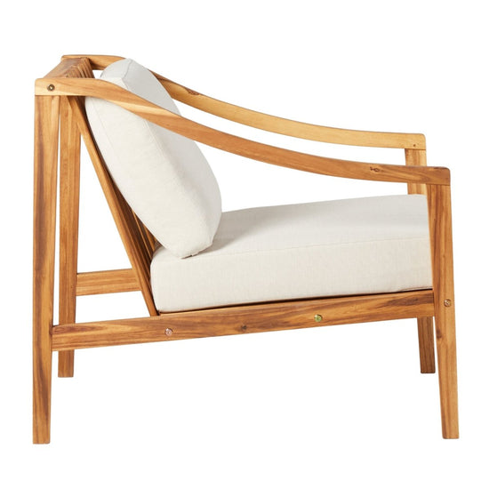 Walker Edison Cologne Modern Solid Wood Outdoor Lounge Chair - lily & onyx