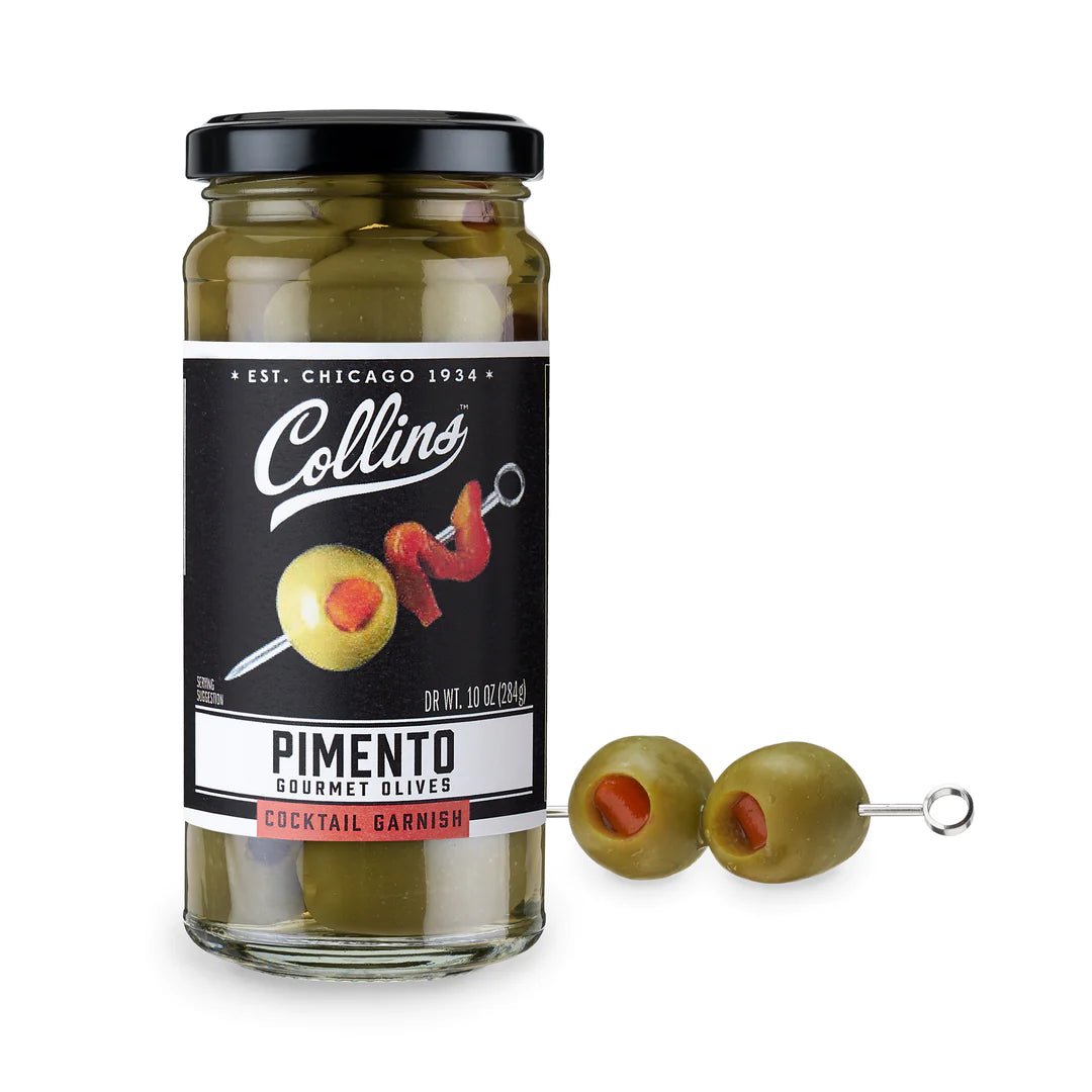 Collins Colossal Martini Pimento Cocktail Olives, 10 Oz - lily & onyx