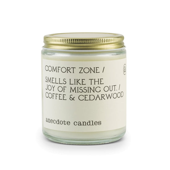 Anecdote Candles Comfort Zone | 7.8 Oz Glass Candle | Coffee & Cedarwood - lily & onyx