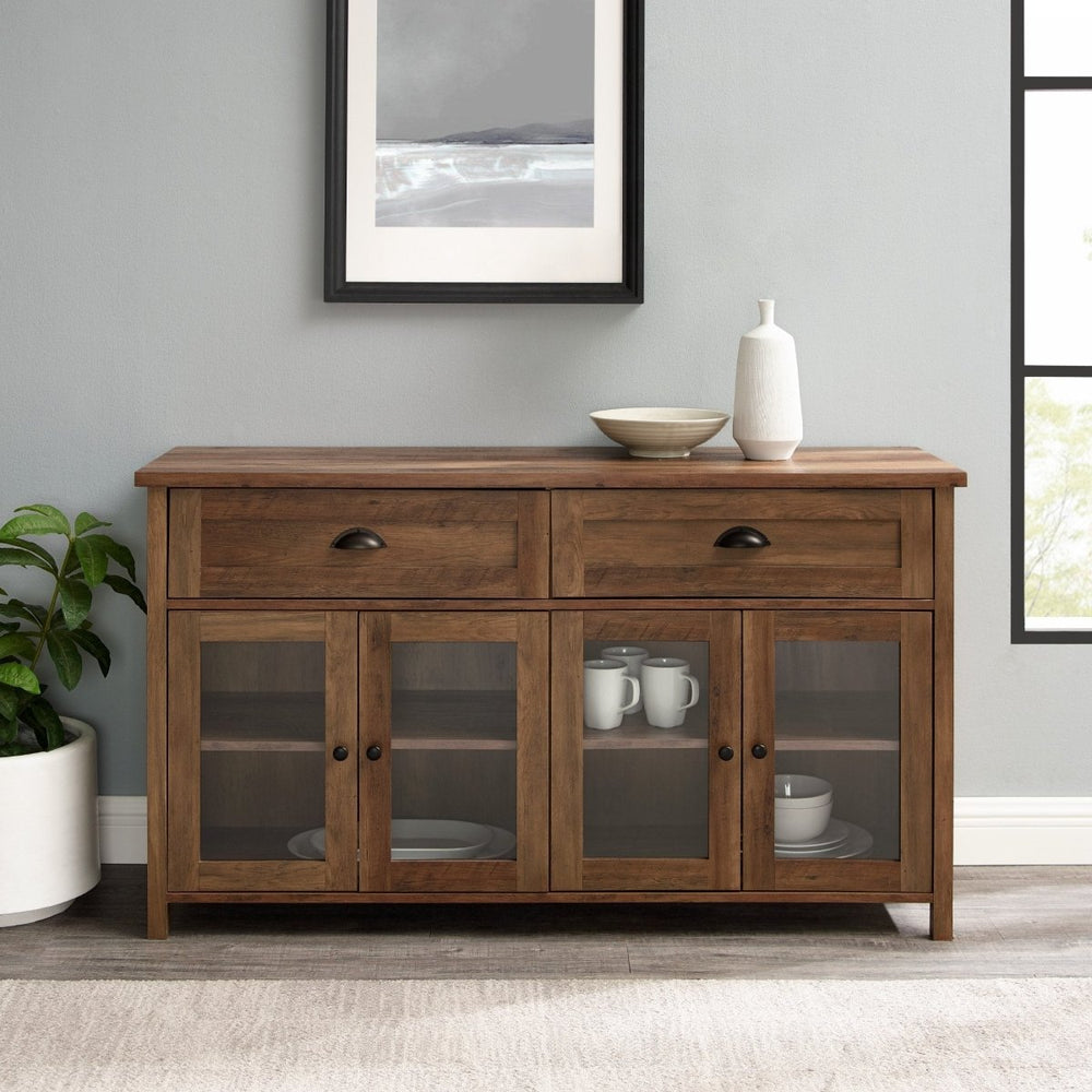 Walker Edison Conrad Farmhouse Glass Door Sideboard - lily & onyx