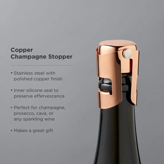 Viski Copper Champagne Stopper - lily & onyx