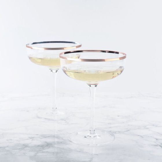 
                      
                        Twine Copper Rim Crystal Coupe Set - lily & onyx
                      
                    