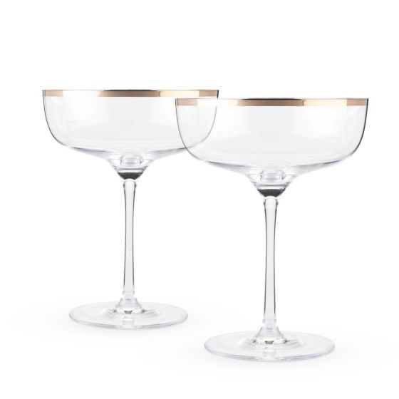 
                      
                        Twine Copper Rim Crystal Coupe Set - lily & onyx
                      
                    