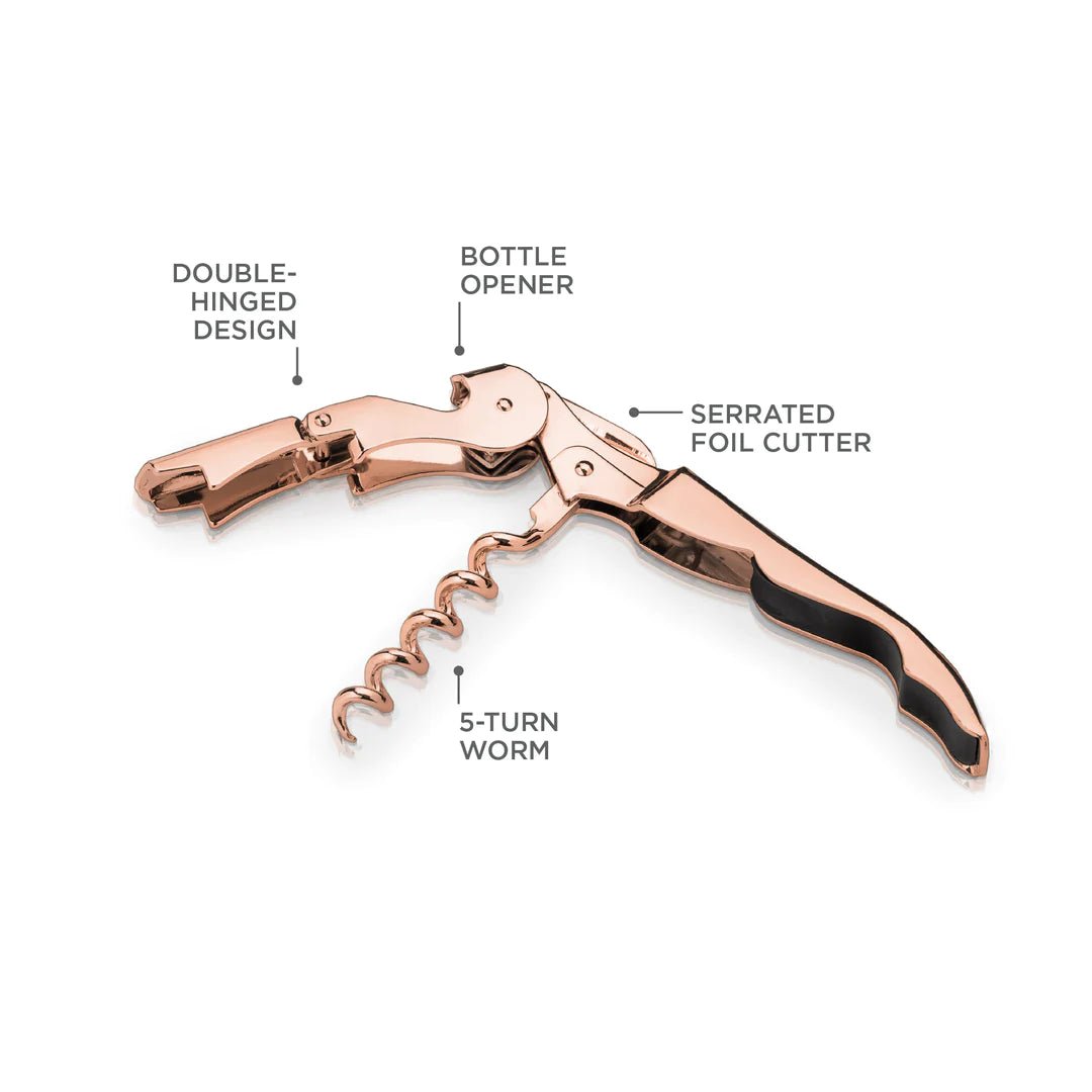 Viski Copper Signature Double Hinged Corkscrew - lily & onyx