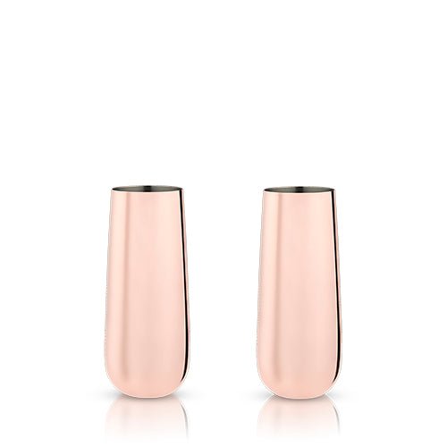 Load image into Gallery viewer, Viski Copper Stemless Champagne Flutes - lily &amp;amp; onyx
