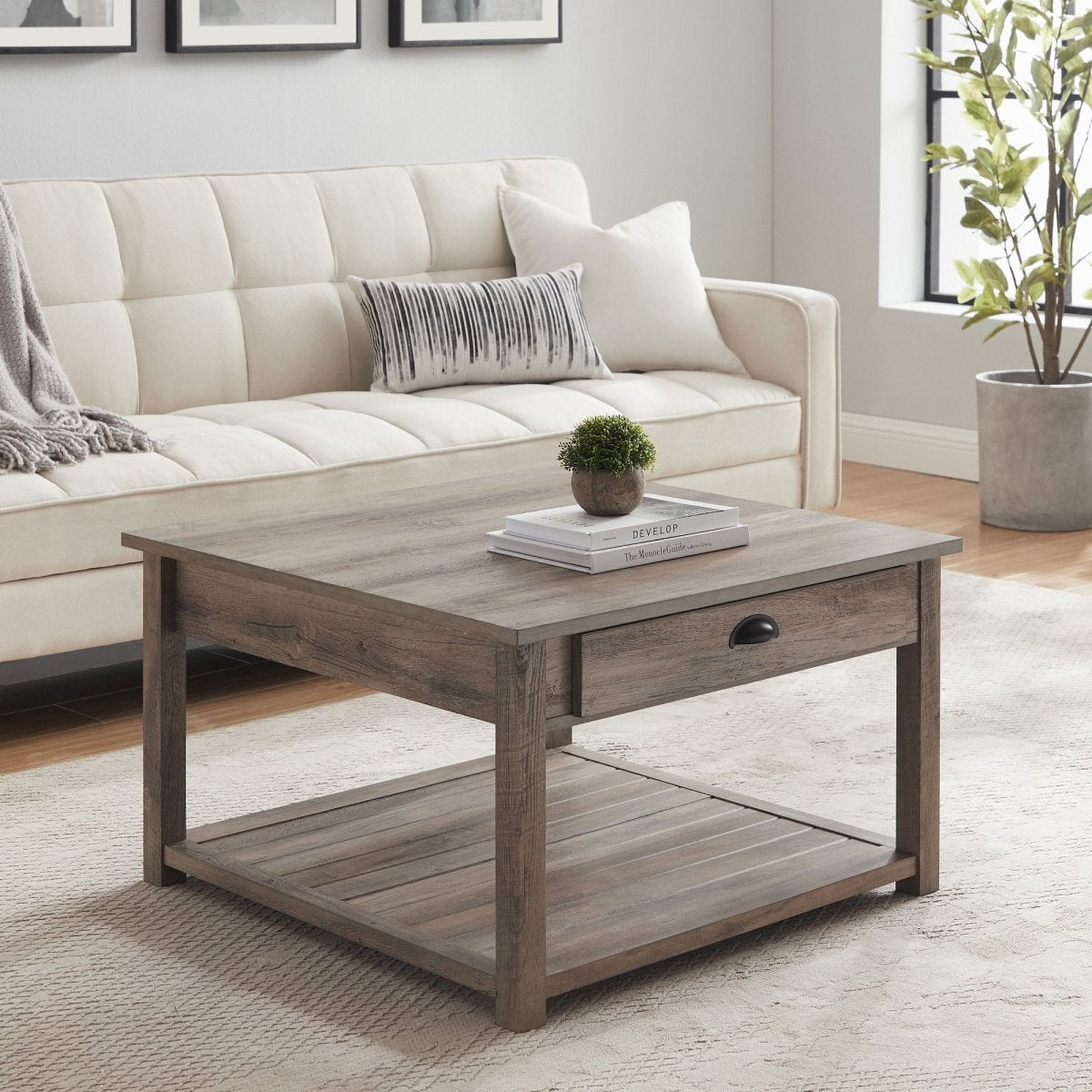 Walker Edison Country Coffee Table - lily & onyx