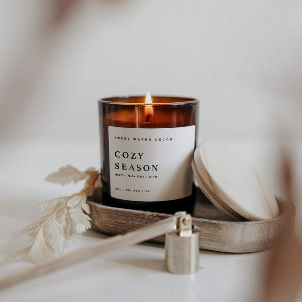 
                      
                        Sweet Water Decor Cozy Season Soy Candle - Amber Jar - 11 oz - lily & onyx
                      
                    