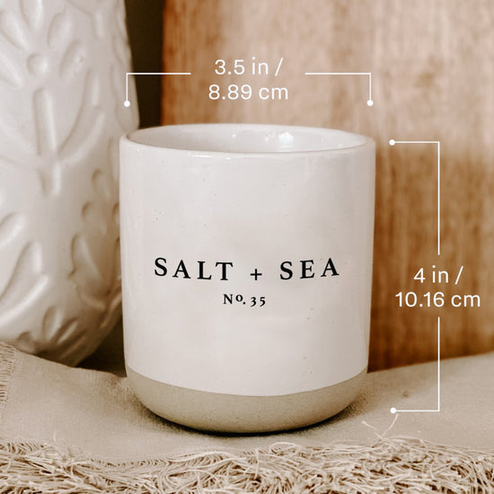 Load image into Gallery viewer, Sweet Water Decor Cozy Season Soy Candle - Cream Stoneware Jar - 12 oz - lily &amp;amp; onyx
