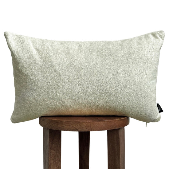 Busa Designs Cream Sherpa Lumbar Pillow Cover - lily & onyx