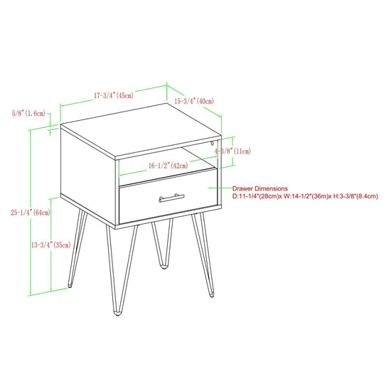 Walker Edison Croft Nightstand / Side Table, Set of 2 - lily & onyx