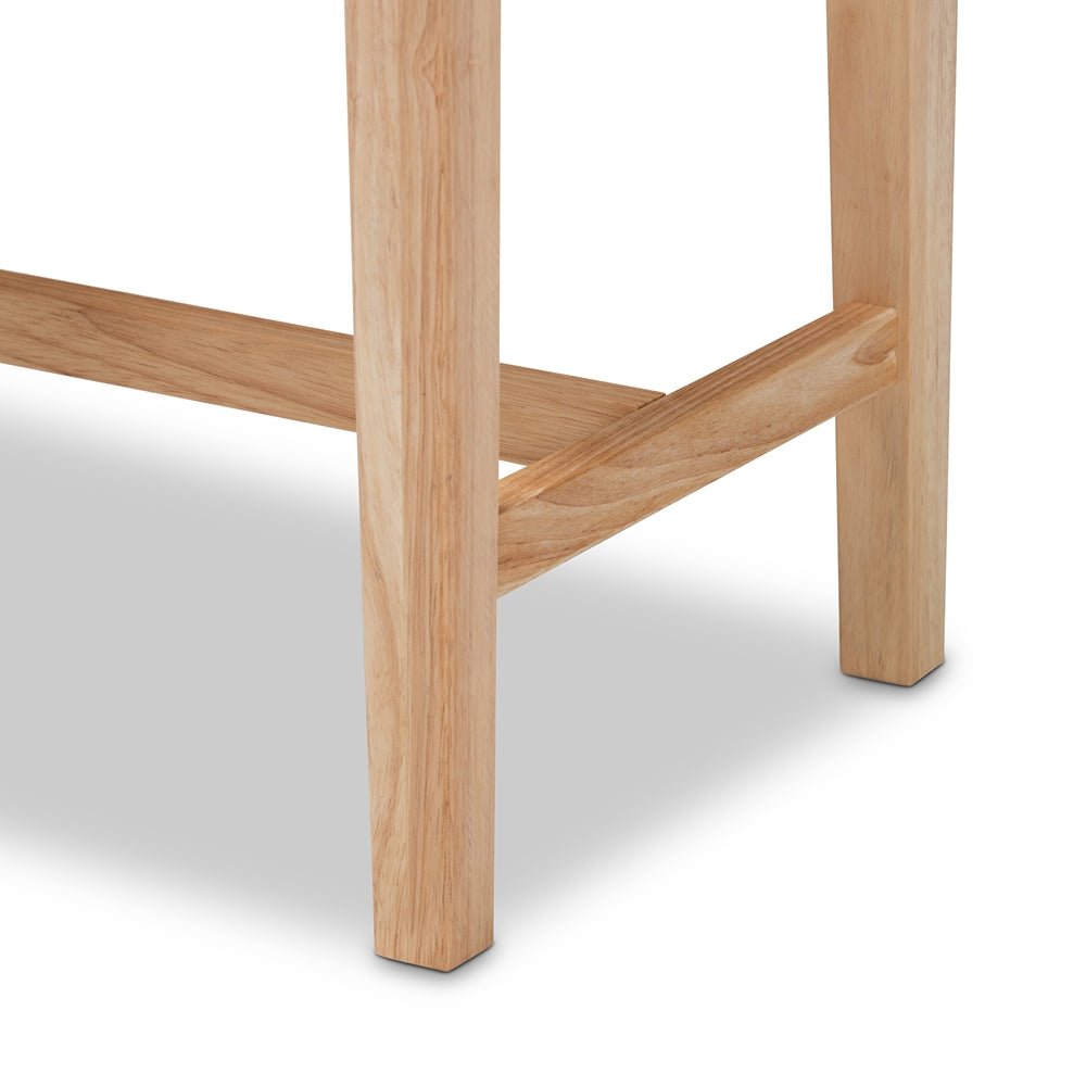 
                      
                        Baxton Studio Danyl Mid Century Modern Oak Brown Finished Wood And Rattan Accent Bench - lily & onyx
                      
                    