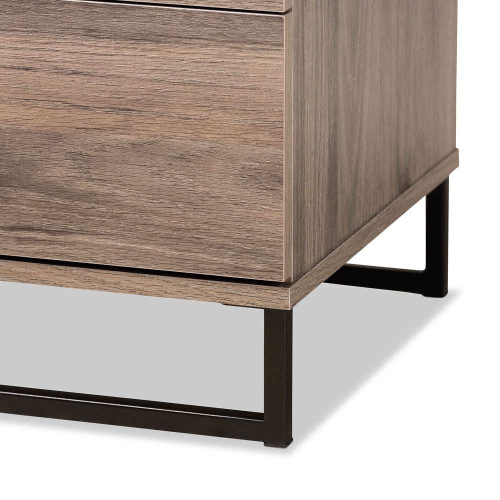 Load image into Gallery viewer, Baxton Studio Daxton Modern And Contemporary Rustic Oak Finished Wood 6 Drawer Dresser - lily &amp;amp; onyx
