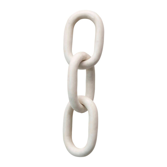 lily & onyx Decorative 13” Marble Chain Link Figurine - lily & onyx