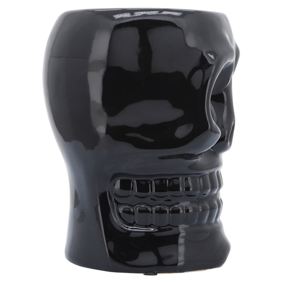 Load image into Gallery viewer, Sagebrook Home Decorative Ceramic Skull Vase with Glossy Finish, 6&amp;quot; - lily &amp;amp; onyx
