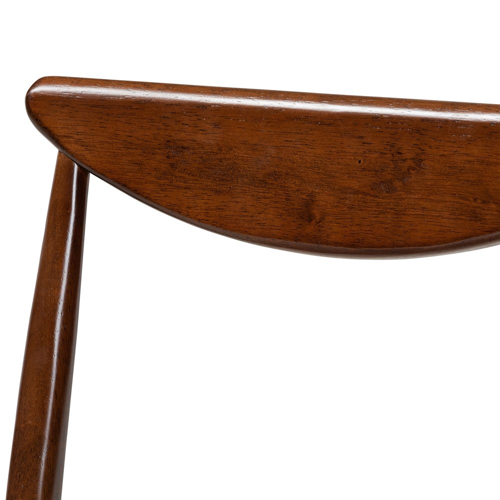 
                      
                        Baxton Studio Delphina Mid-Century Modern Upholstered Fabric & Dark Brown Wood 2-Piece Dining Chair Set - lily & onyx
                      
                    