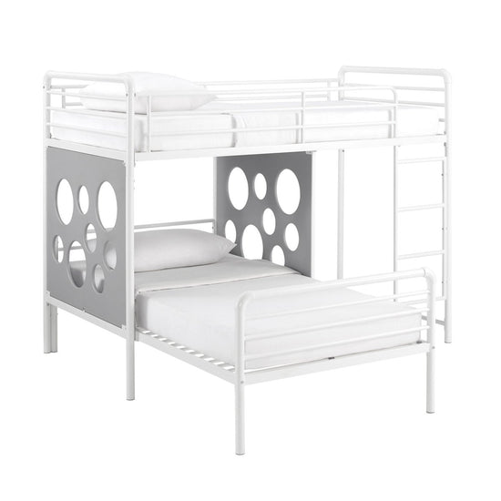 Walker Edison Devan 60" L-Shape Bunk Bed with Cut Out Panels - lily & onyx