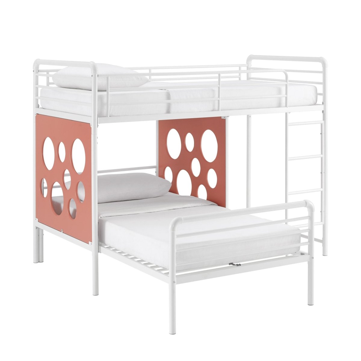 Walker Edison Devan 60" L-Shape Bunk Bed with Cut Out Panels - lily & onyx