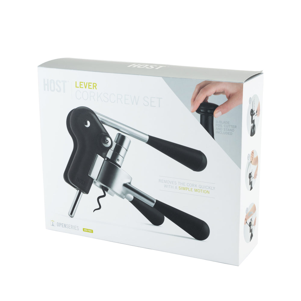 
                      
                        HOST Lever Corkscrew & Foil Cutter Set - lily & onyx
                      
                    