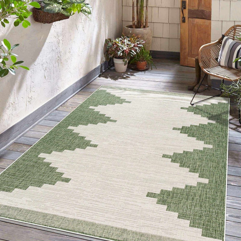 Hauteloom Djugun Green Outdoor Rug - lily & onyx