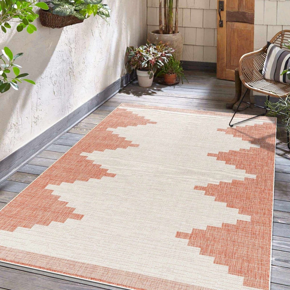 Hauteloom Djugun Terracota Outdoor Rug - lily & onyx