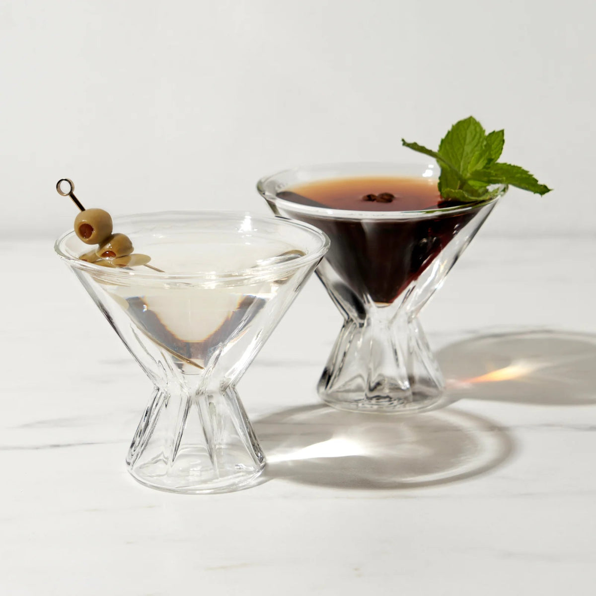 Viski Double Walled Martini Glasses, Set of 2 - lily & onyx