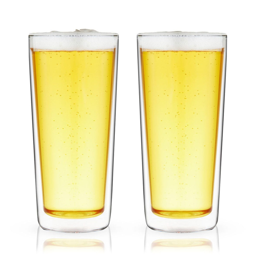 TRUE Double Walled Pint Glasses, Set of 2 - lily & onyx