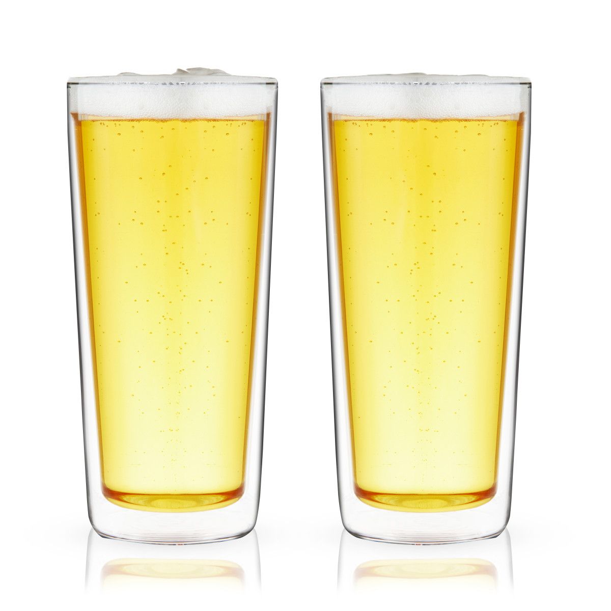 TRUE Double Walled Pint Glasses, Set of 2 - lily & onyx