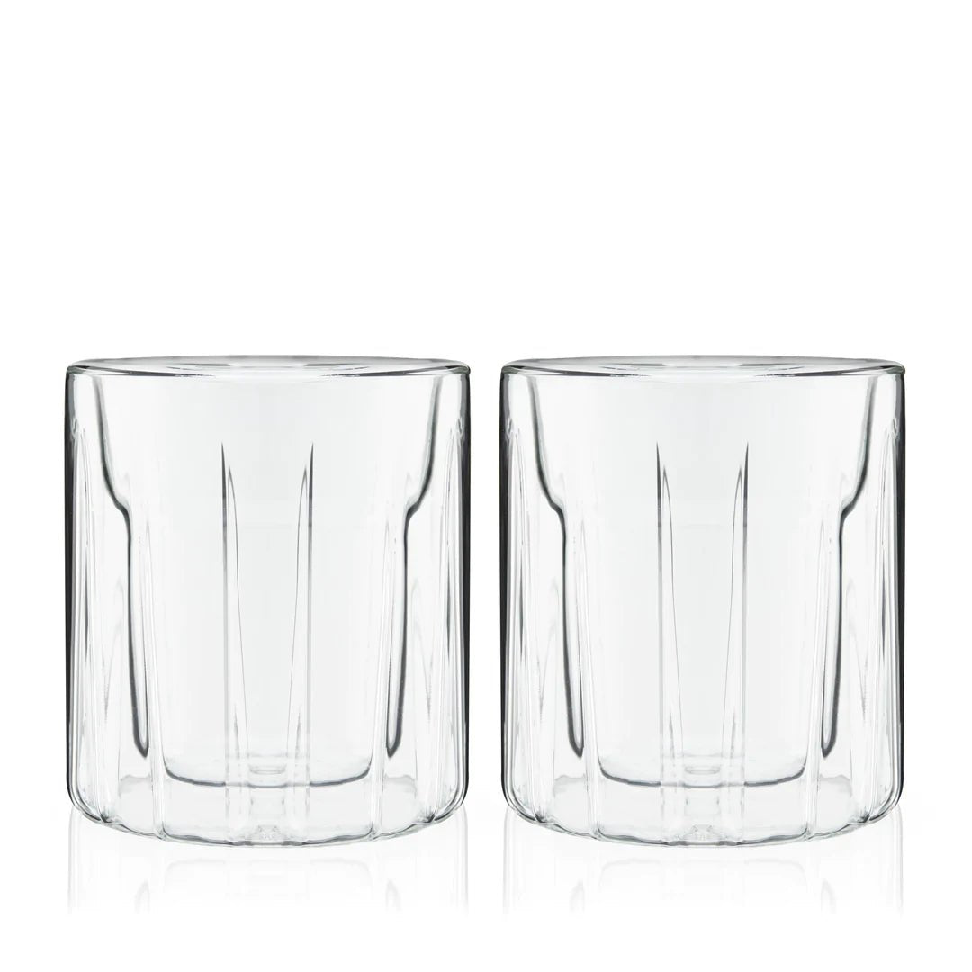 Viski Double Walled Rocks Glass, Set of 2 - lily & onyx