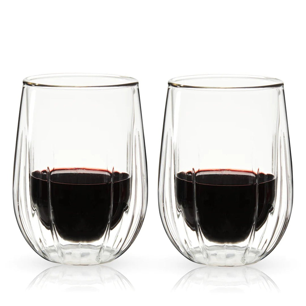 
                      
                        Viski Double Walled Wine Glasses, Set of 2 - lily & onyx
                      
                    