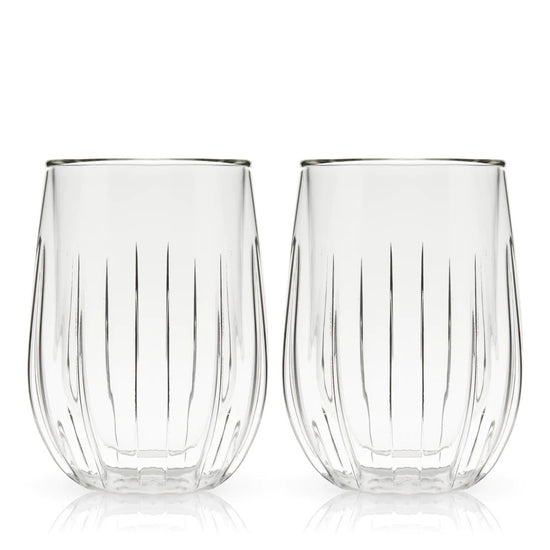 Load image into Gallery viewer, Viski Double Walled Wine Glasses, Set of 2 - lily &amp;amp; onyx
