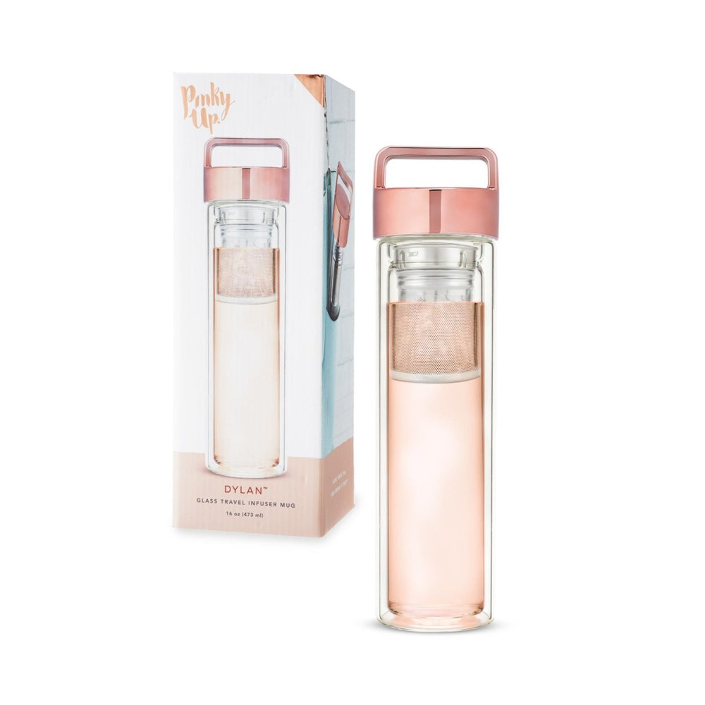 
                      
                        Pinky Up Dylan™ Rose Gold Glass Travel Infuser Mug - lily & onyx
                      
                    