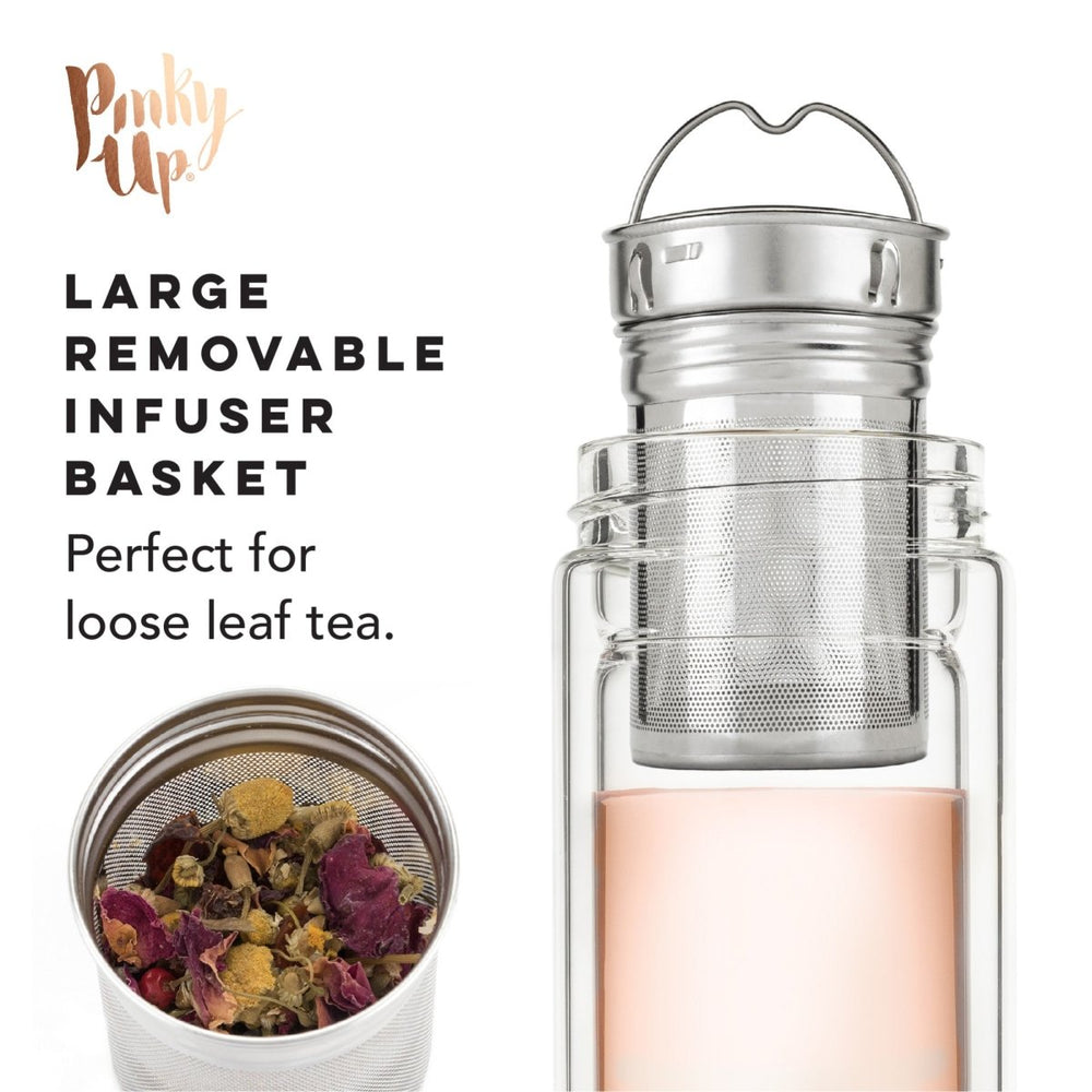 
                      
                        Pinky Up Dylan™ Rose Gold Glass Travel Infuser Mug - lily & onyx
                      
                    