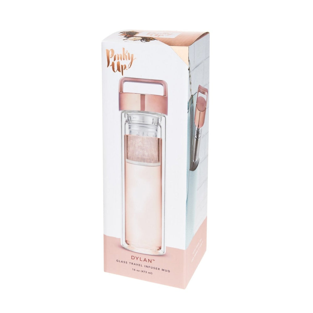 
                      
                        Pinky Up Dylan™ Rose Gold Glass Travel Infuser Mug - lily & onyx
                      
                    