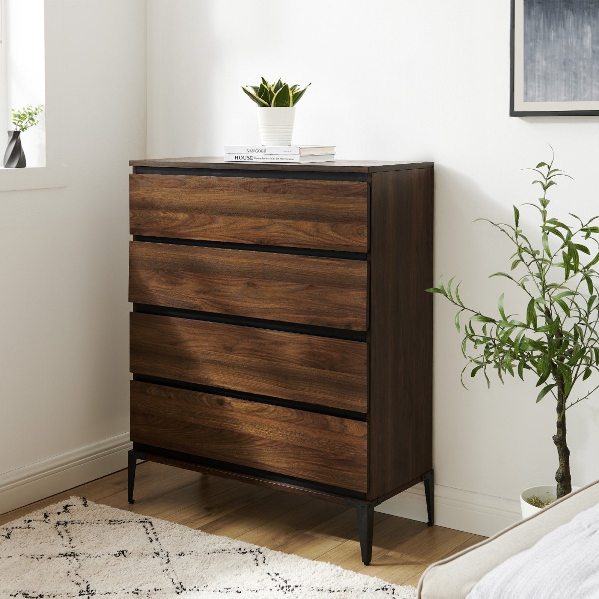 Walker Edison Elroy 4-Drawer Chest - lily & onyx