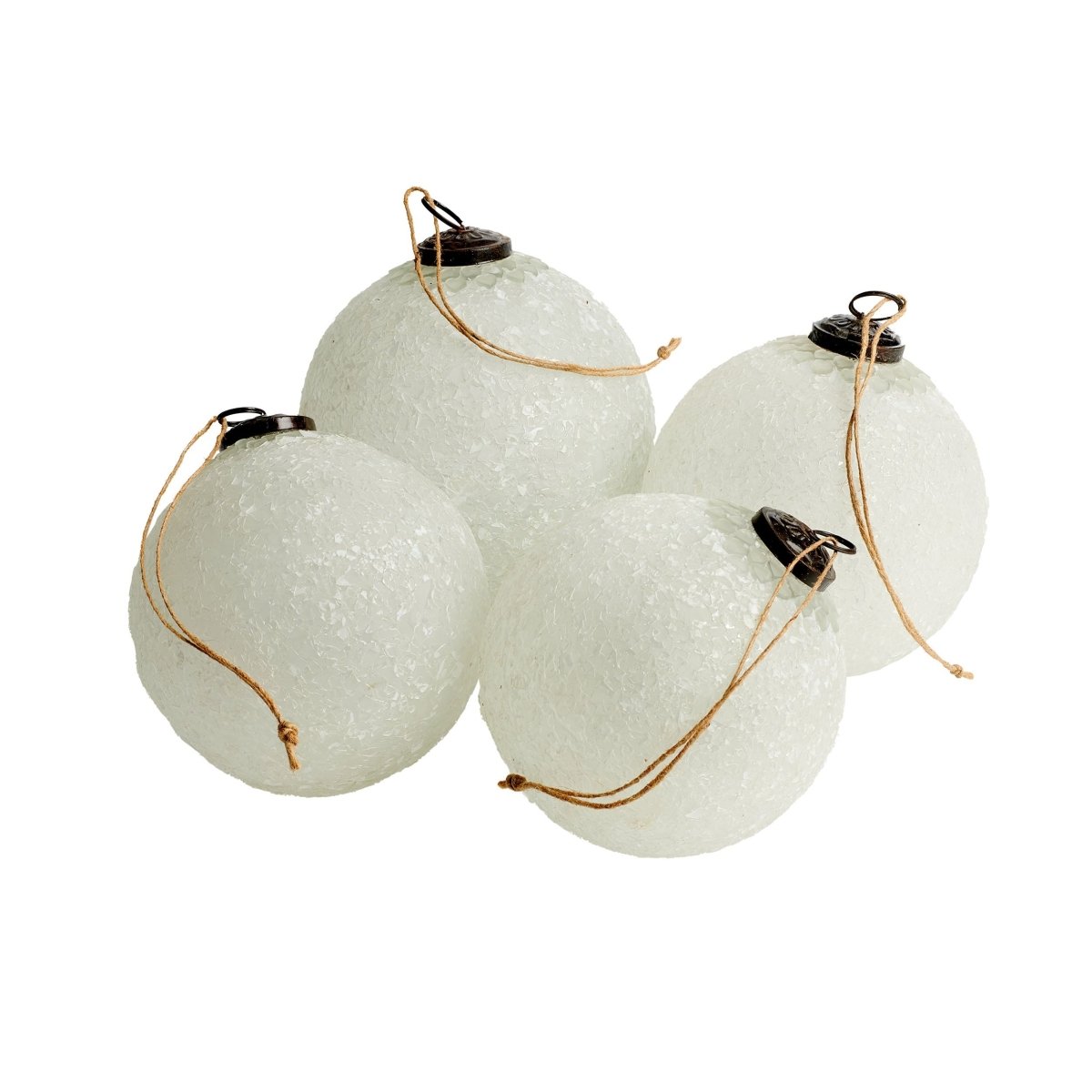 texxture Emira™ Glass Ornaments, Set of 4 - lily & onyx