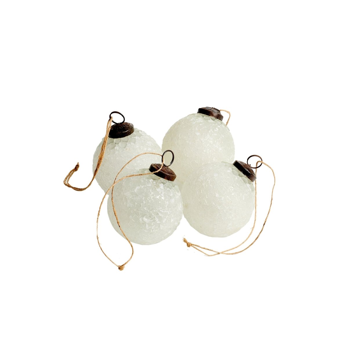 texxture Emira™ Glass Ornaments, Set of 4 - lily & onyx