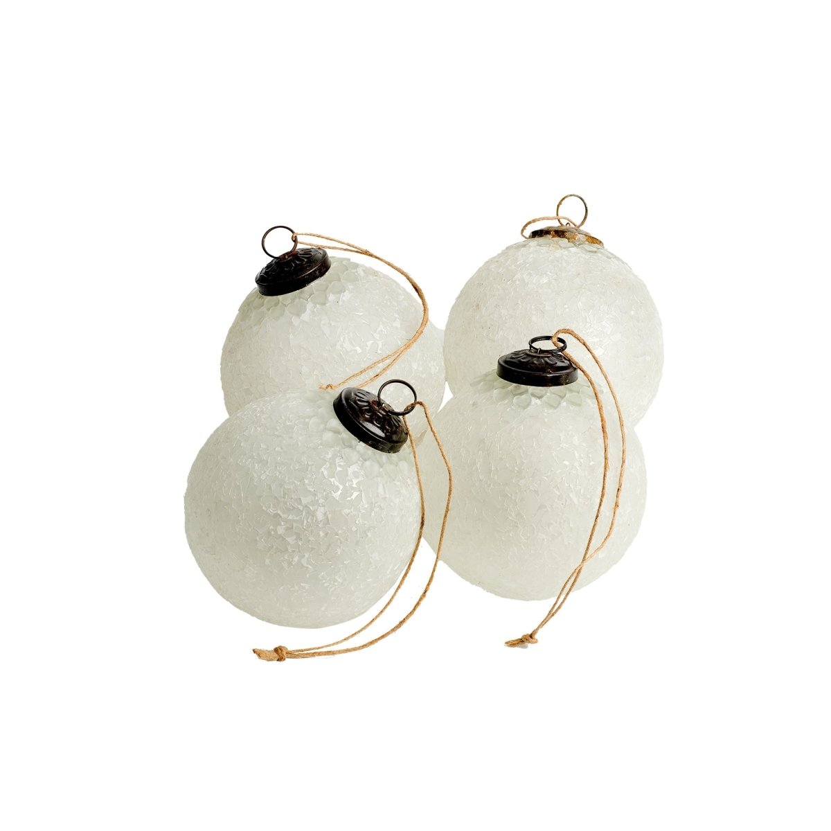 Load image into Gallery viewer, texxture Emira™ Glass Ornaments, Set of 4 - lily &amp;amp; onyx

