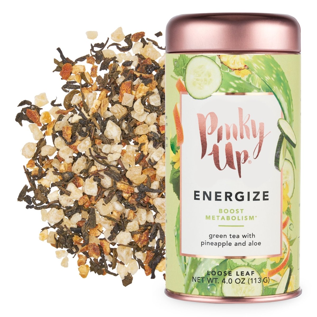 Load image into Gallery viewer, Pinky Up Energize Loose Leaf Tea Tins - lily &amp;amp; onyx
