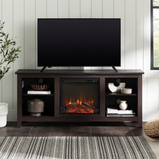 Walker Edison Essential Fireplace TV Stand - lily & onyx